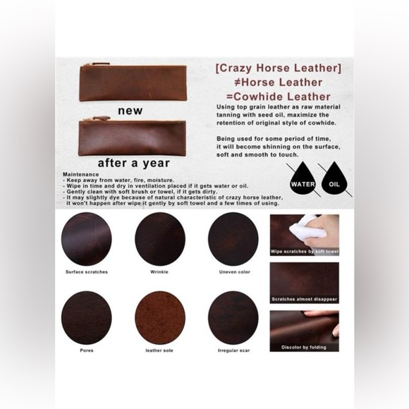 New! Women's Vintage Genuine Leather Shoulder Bag Work Totes Handbag, Dark Brown - Picture 7 of 16